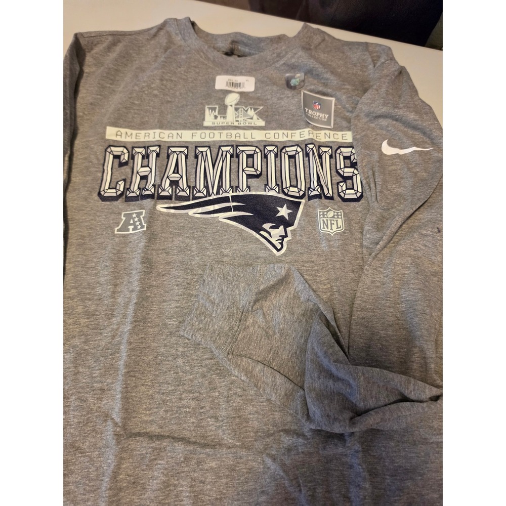 Nike New England‎ Patriots AFC Champions Long Sleeve Shirt XL Super Bowl LIII